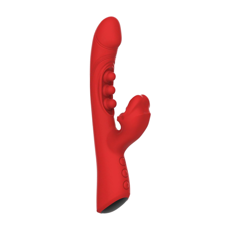 Rabbit Vibrator App-styret – IY Trixy – Rød Tapping fra Sadistenstoolbox