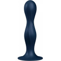 Dildo med Sugefod – Satisfyer Double Ball-R – Mørkeblå fra Sadistenstoolbox