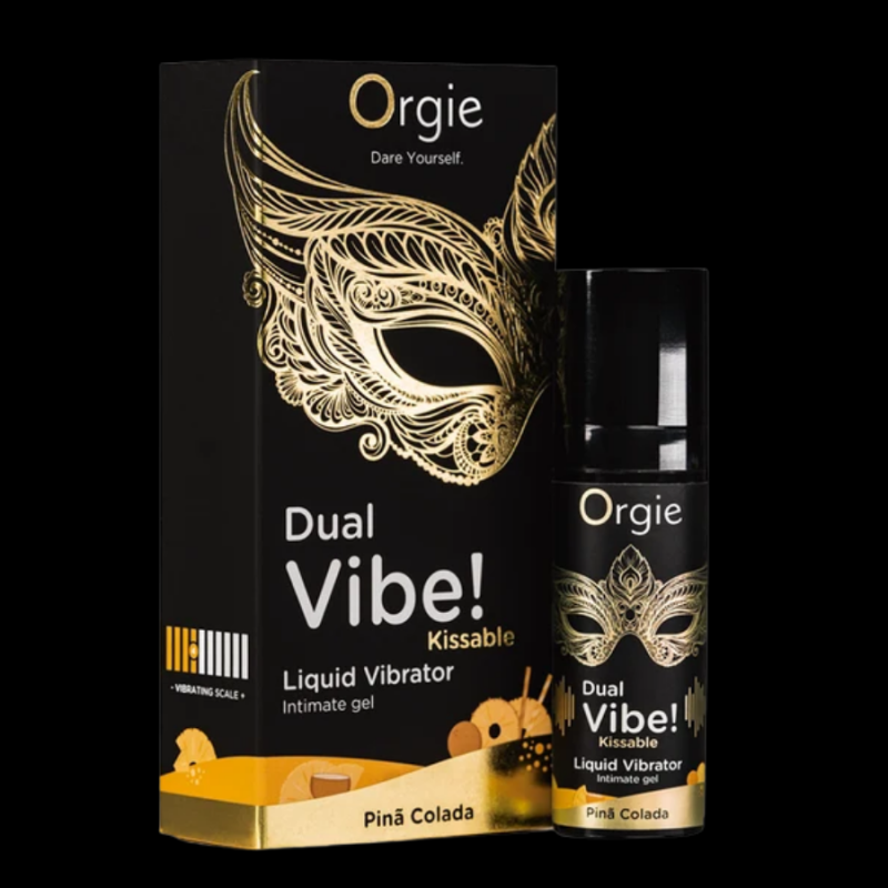 Smagsbar Vibrerende Gel – Orgie Dual Vibe Piña Colada fra Sadistenstoolbox