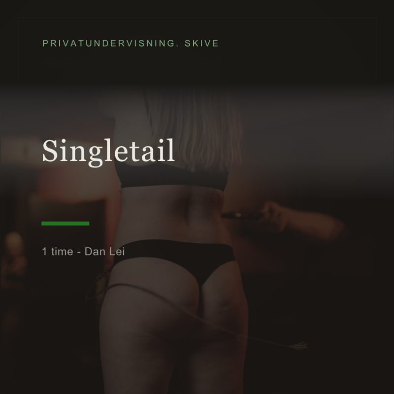 Single Tail Kursus – klar til leg - 1 time fra Sadistenstoolbox