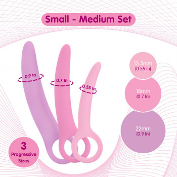 Vaginal Dilator Sæt i Silikone – 3 stk. – Skins Care fra Sadistenstoolbox