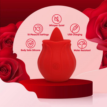 Tunge Vibrator – Rose Lix – Skins Rose Buddies fra Sadistenstoolbox
