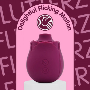 Klitoris Vibrator med Dobbelt Motor – Rose Flutterz fra Sadistenstoolbox