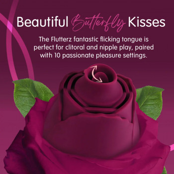 Klitoris Vibrator med Dobbelt Motor – Rose Flutterz fra Sadistenstoolbox