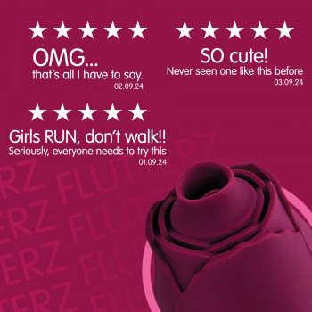 Klitoris Vibrator med Dobbelt Motor – Rose Flutterz fra Sadistenstoolbox