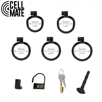 Cellmate Styxx CBT Chastity Bur Sort – Str. 4 fra Sadistenstoolbox