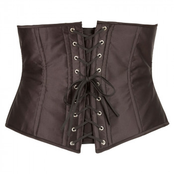 Plus Size Korset – Sort Underbust med Snøring XL-4XL fra Sadistenstoolbox