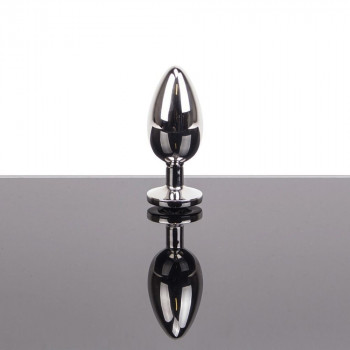 Jeweled Buttplug Hul – Kirurgisk Stål – Klar Sten – Medium fra Sadistenstoolbox