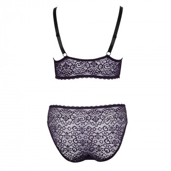 Plus Size Blonde Bralette med Brief Trusse i Lilla fra Sadistenstoolbox
