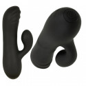 Mini Rabbitvibrator – Rillet Spids – Soft & Cute DEXI Black fra Sadistenstoolbox