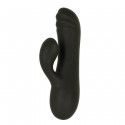 Mini Rabbitvibrator – Rillet Spids – Soft & Cute DEXI Black fra Sadistenstoolbox
