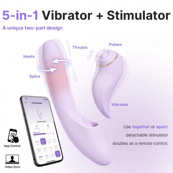 Stødvibrator med Aftagelig Pulsator – Svakom DuoGlow fra Sadistenstoolbox