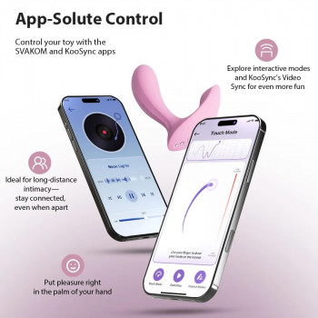 Bærbar App-vibrator til Klitoris og G-punkt – Svakom Erica fra Sadistenstoolbox