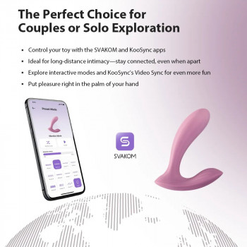 Bærbar App-vibrator til Klitoris og G-punkt – Svakom Erica fra Sadistenstoolbox