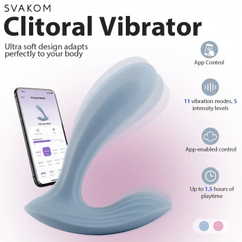 Bærbar App-vibrator til Klitoris og G-punkt – Svakom Erica fra Sadistenstoolbox