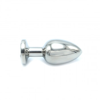 Let Buttplug i Stål med Klar Sten – Small 2,5 cm fra Sadistenstoolbox