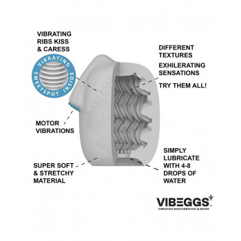 Masturbationsæg med Vibration – Ribs Delight – VIBEGGS fra Sadistenstoolbox