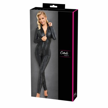 Wetlook Catsuit med Slangeskindsmønster – Cottelli PARTY fra Sadistenstoolbox