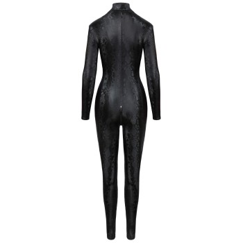 Wetlook Catsuit med Slangeskindsmønster – Cottelli PARTY fra Sadistenstoolbox