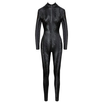 Wetlook Catsuit med Slangeskindsmønster – Cottelli PARTY fra Sadistenstoolbox