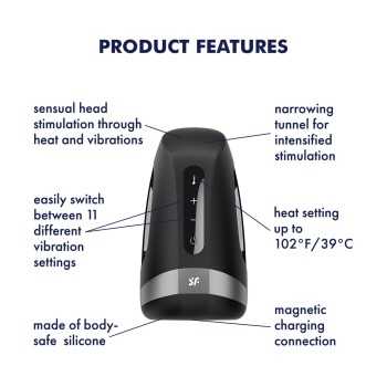 Satisfyer Men Heat Vibration – Masturbator med Varme fra Sadistenstoolbox